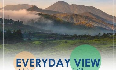 Villa 2 Lantai Asri dan Nyaman di Puncak View Gunung Gede Pangrango dan Cianjur City Light Harga Cuma 400 juta-an.