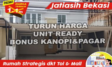 Rumah Strategis Modern dkt Bonus Kanopi&Pagar jl Raya Jatiasih Bekasi