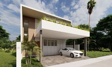 Casa en venta en Mérida en Morera Cholul con 4 habitaciones y alberca