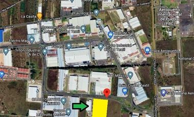 Terreno en venta 25,026 m2  Parque Industrial, Huejotzingo, Autopista México-Pue