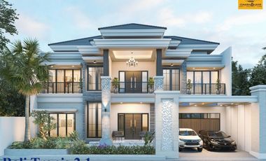RUMAH DI JUAL DENGAN KONSEP BALI TROPIS DI KOMP PEMDA JL CEMARA KIPAS