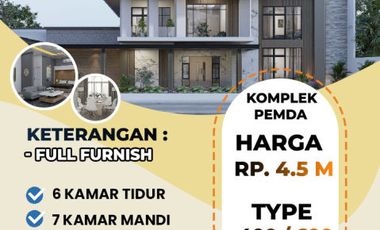 Rumah Di Pekanbaru Bebaas Design+Kolam Renang,Dekat Mall SKA