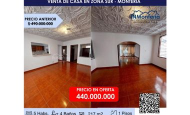 SE VENDE CASA  ZONA SUR DE MONTERIA