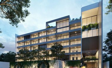 Departamento 1 recamara, 1er nivel, amenidades, en Montebello, Mérida.