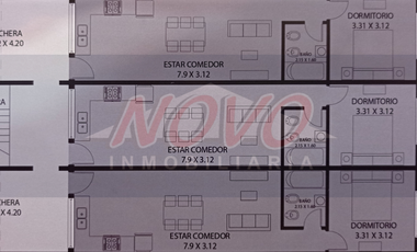 DEPARTAMENTO A ESTRENAR 2 O 3  AMBIENTES PLANTA BAJA ANTICIPO Y CUOTAS