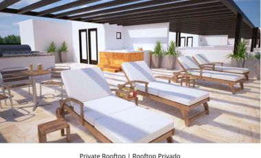 Penthouse, terraza privada de 65 m2,  casa club con alberca, bar deportivo