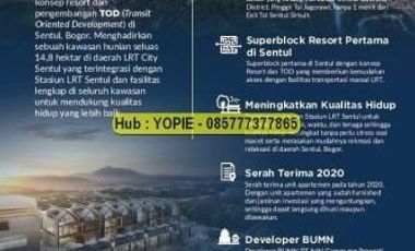 Apartemen fasiltas lenfgkap lokasi strategis di bogor sentul