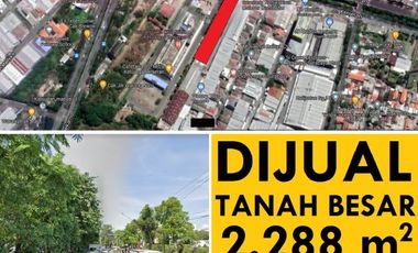 TANAH BESAR 2288m2 RAYA KENJERAN Dkt MERR Cck Hotel Gudang
