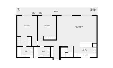 Departamento de dos dormitorios con terraza privada en venta