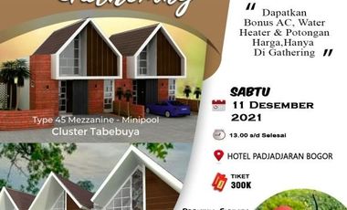 Villa Dijual Plus Smarthome Gratis kolam renang Hook Tanah Luas Dekat Wisata Gn Bunder Bogor
