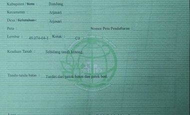 Jual Cepat Kavling untuk Perumahan Arjasari Banjaran Bandung