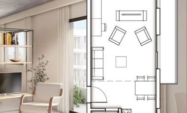 Venta en Pozo. Departamento 1 Ambiente con Balcon. 48 m2 - San Isidro, Boulogne