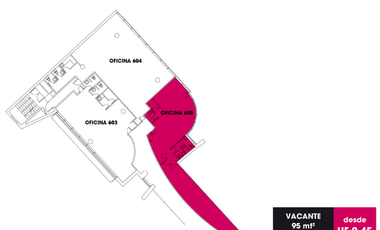 Oficina en Arriendo en Torre Paris/ Metro Los Leones