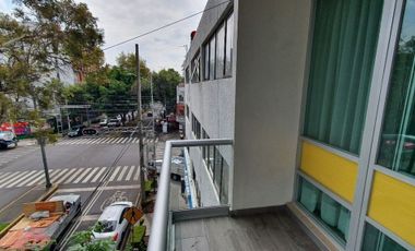 Departamento 93m2 exterior de 2 recamaras con balcón en Portales