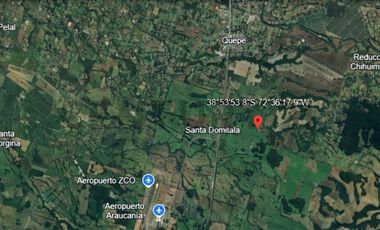 Parcela 6700 M2 con casa 2D 1B en Quepe, a 20 km del centro de Temuco