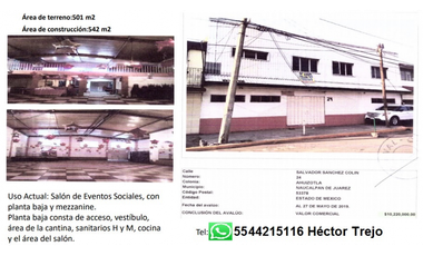 NAUCALPAN DE JUAREZ AHUIZOTLA BODEGA  EN VENTA