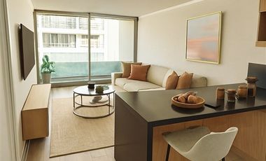 1D/1B / Terraza, Estacionamiento, full equipado, cerca metro