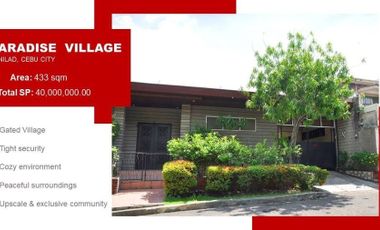 Paradise Village Bungalow house for rent or sale in Cebu City 4 Br