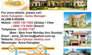 house and lot for sale in cabuyao near Carmelry Industrial P
