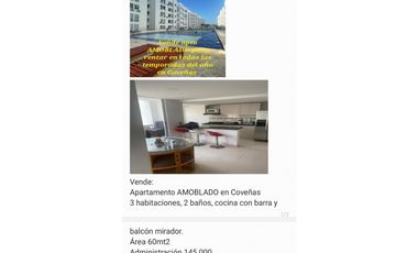 VENDE APARTAMENTO COVEÑAS AMOBLADO