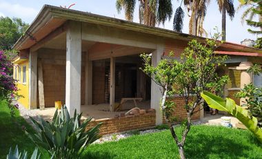 Residencia en obra gris de un solo un nivel, 3 rec., Ocotepec, Cuernavaca, Mor.