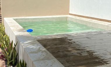 CASA EN RENTA-AMUEBLADA EN ZONA DE PLAYA EN SANTA CLARA, YUCATÁN