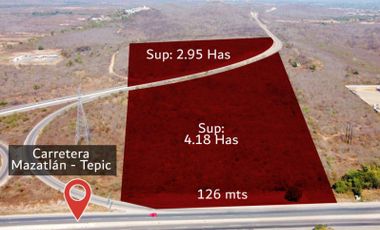 Terreno en venta en Carretera Internacional Mazatlán-Tepic