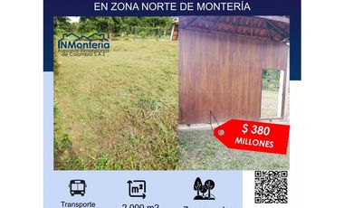 SE VENDE LOTE EN ZONA NORTE CERCA A LA UPB EN MONTERA