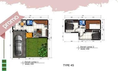 Rumah Dijual di Malang Tipe 45/77 Dekat Kampus Free Biaya