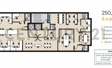 PLANTA COMPLETA ARRIENDO PARA OFICINA EN LAS CONDES