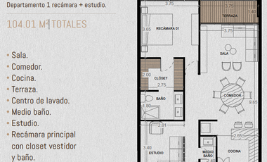 Departamento (Soho) en Venta en Urbanic Living Center en  Santa Rita Cholul