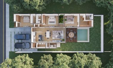 Casa en Venta en Mérida, Praderas del Mayab, Conkal (Mod. Alsacia 41)