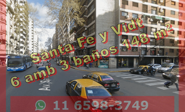 *NUEVO PRECIO* Departamento (piso) en Venta en Barrio Norte 6 ambientes 3 baños 148 m2 - Santa Fe 3300