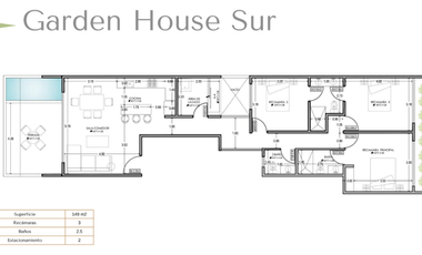 Departamento en VENTA en la playa en Montejo Beach (Garden house)