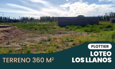 Terreno 360 m2 en venta Los Llanos Plottier