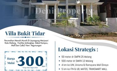 Promo Rumah Murah Villa Bukit Tidar Dekat Kampus 300 Jtan Kota Malang