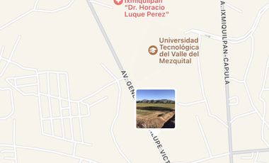 Se vende terreno a un costado de la UTVM, El Nith, Ixmiquilpan