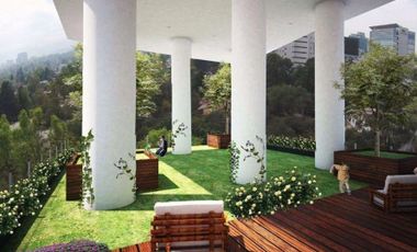Departamento con terraza privada de 98 m2, doble altura, amenidades: sky pool, c