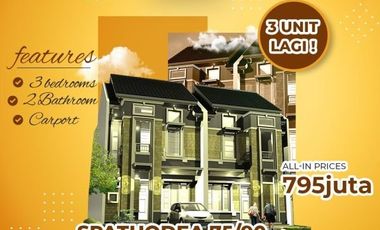 Cluster Rumah Syariah 2 Lantai dekat Metland Cileungsi Bogor Tanpa BI Checking