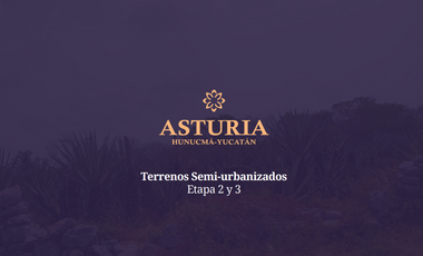 ASTURIA HUNUCMÁ LOTES RÚSTICOS DESDE $1,950.00 MENSUAL