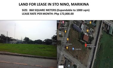 For lease! Commercial lot in Sto Nino, Marikina