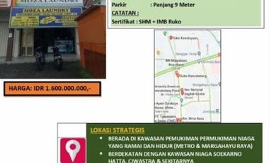 Ruko Rancabolang Soekarno Hatta dekat ciwastra Metro Margahayu Bandung
