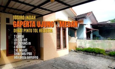 Rumah 2 Lantai Komplek Tosiro Indah Gaperta Ujung Medan