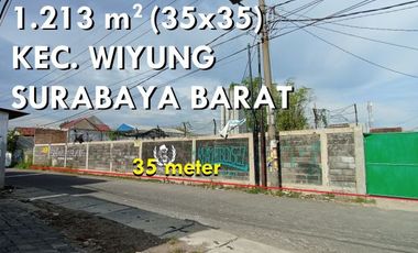 Jual Tanah Wiyung 1.213m2 Surabaya Barat 7,5 Jt/m2 SHM