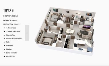 DEPARTAMENTO EN VENTA zona tec ROMA MONTERREY