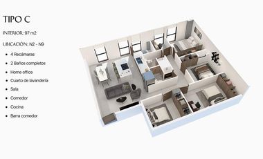 DEPARTAMENTO EN VENTA zona tec ROMA MONTERREY