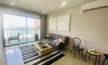 Se arrienda apartamento amoblado con vista a la bahía en Bocagrande