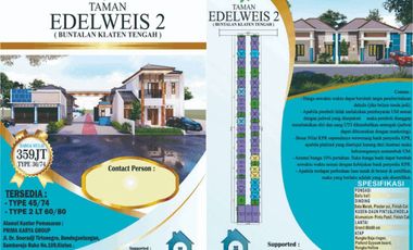 Rumah Modern Murah 2 Lantai Siap Bangun di Perum One gate Klaten Kota