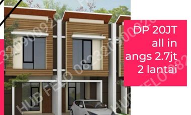Rumah Lokasi MAINROAD Cipatik dekat Margaasih dan Cijerah 2lantai Modal 20 JT Bandung