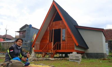 Rumah kayu dibogor ciampea jalur wisata ke gunung bunder dan curug